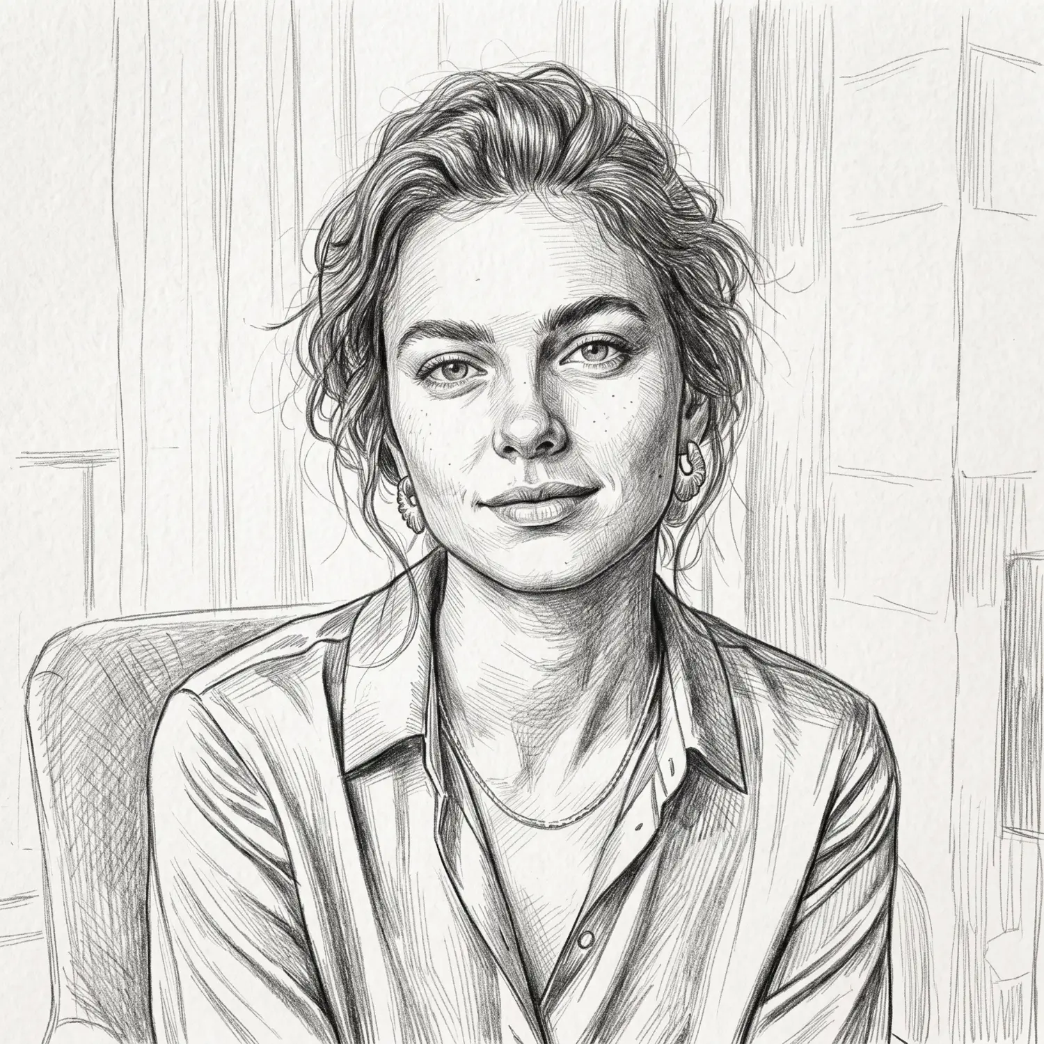 The initial pencil study — where the identity begins