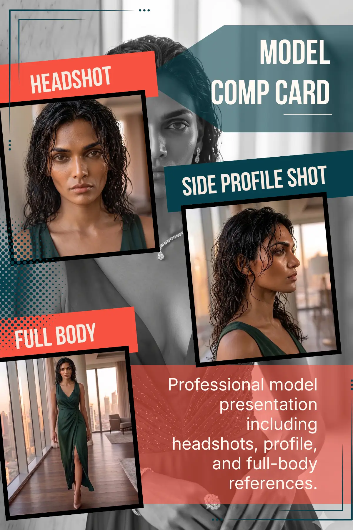 Model comp card
