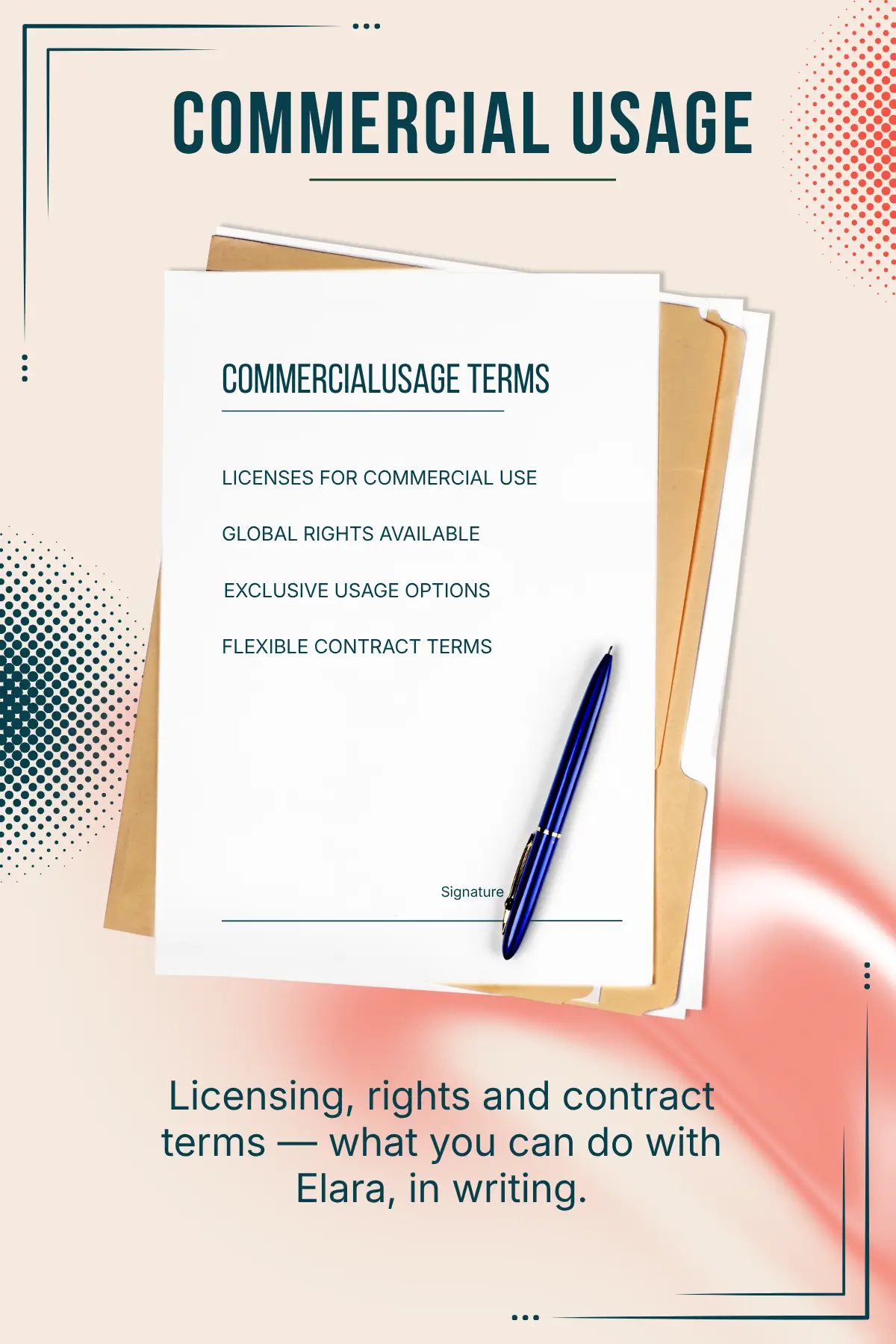 Commercial usage terms